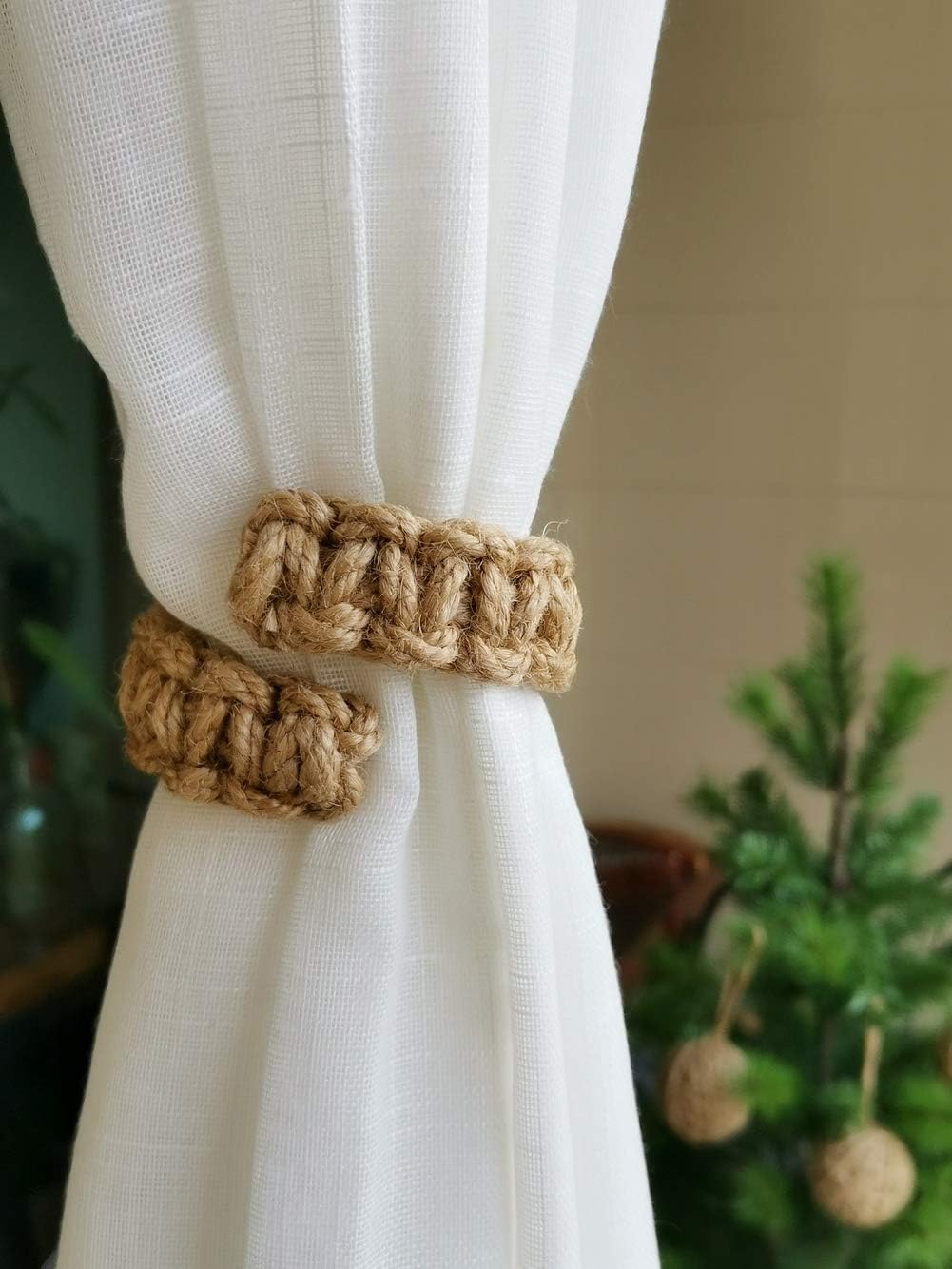 Elkpruu Braided Curtain Tiebacks Set of 4