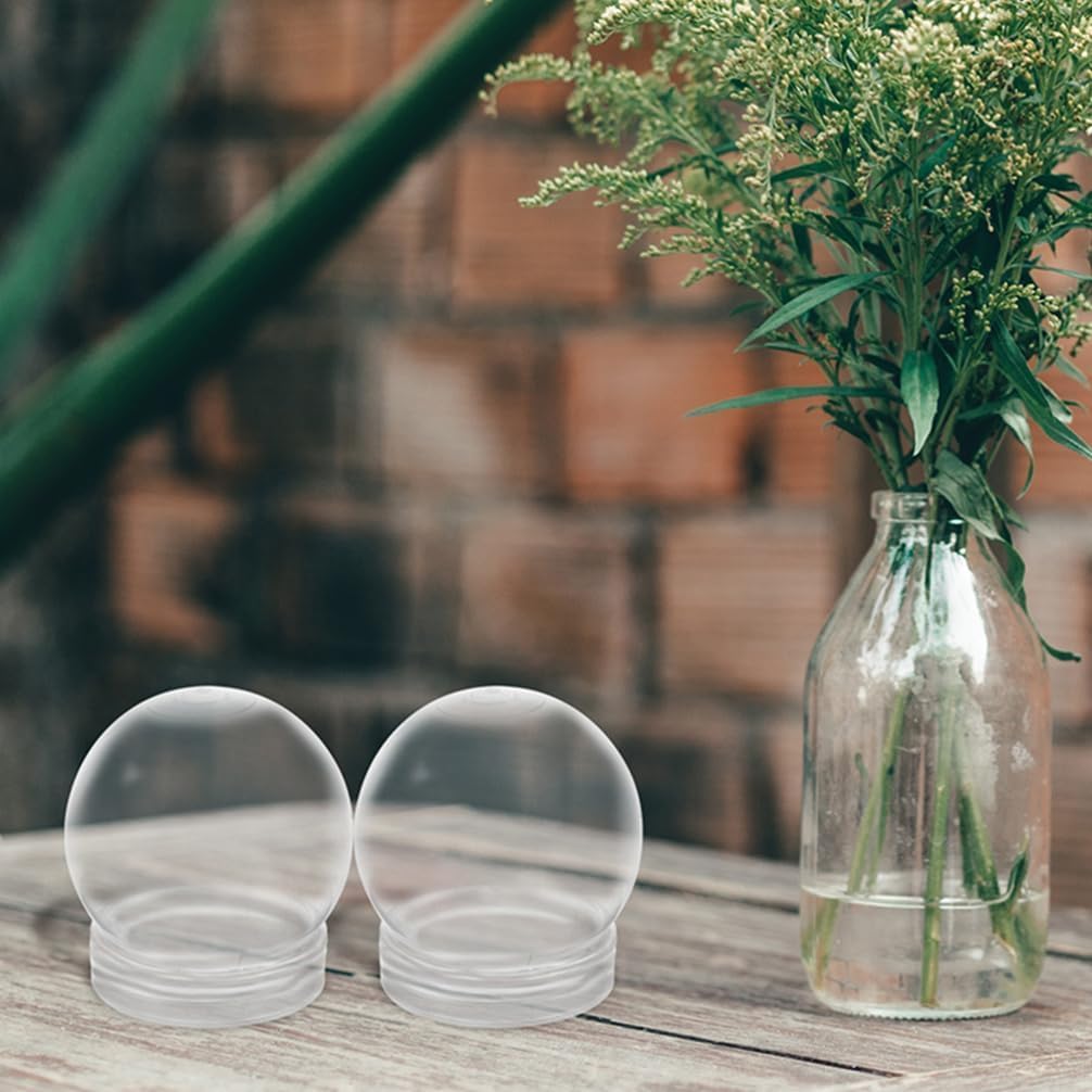 15 Pack 3 Inch Clear Snow Globe Jar DIY Craft Set