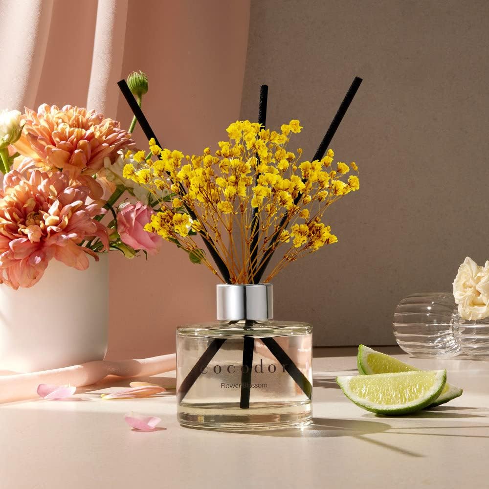 Cocodor Flower Reed Diffuser Set with White Jasmine Scent