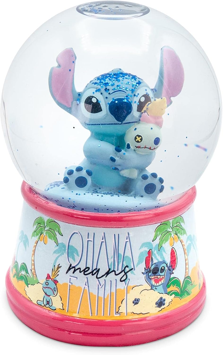 Disney Lilo Stitch Ohana Light-Up Snow Globe 6 Inches