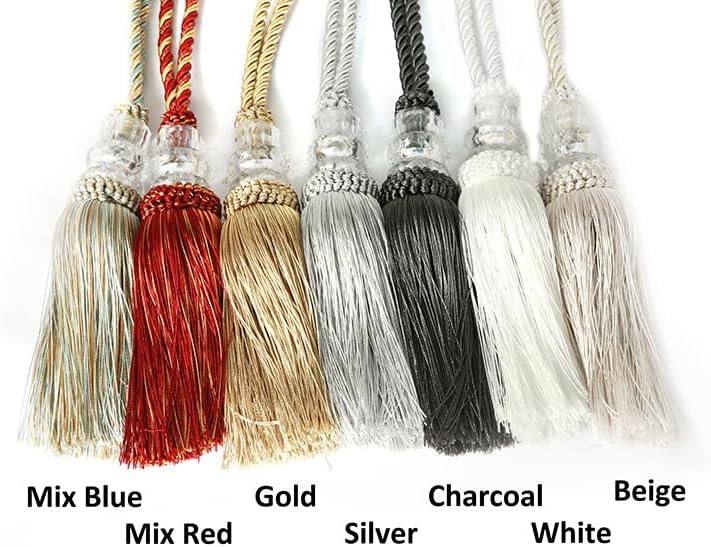 Curtain Tiebacks with Tassel Gold 2 Pack