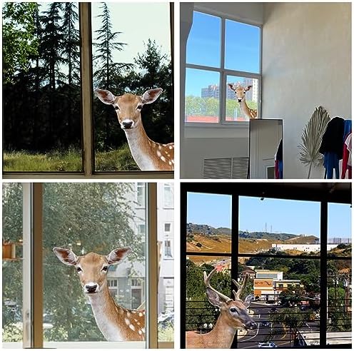 2 Pcs Funny Deer Wall Decal Window Sticker