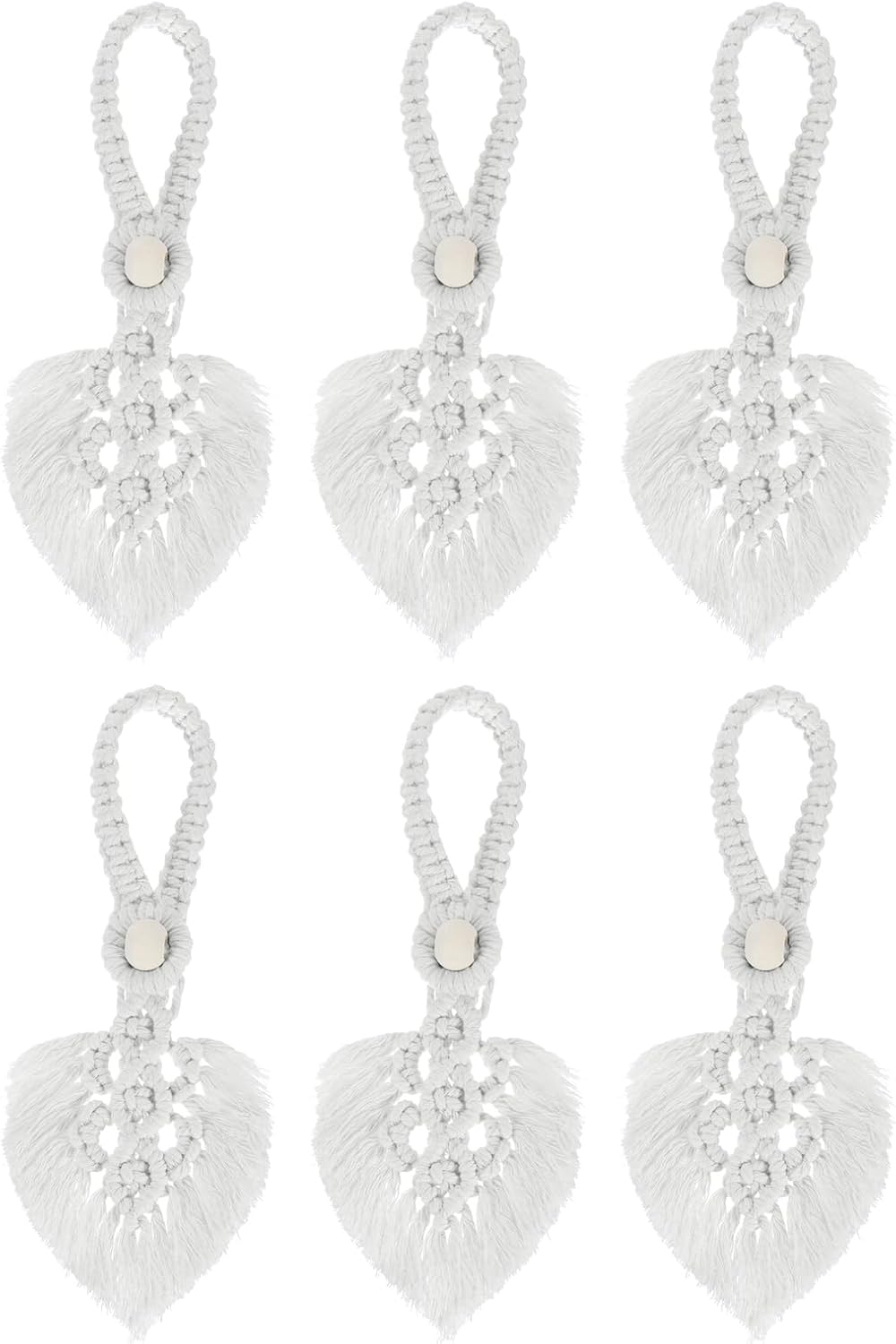 Uxcell 6 Pack Tassel Curtain Holdbacks White