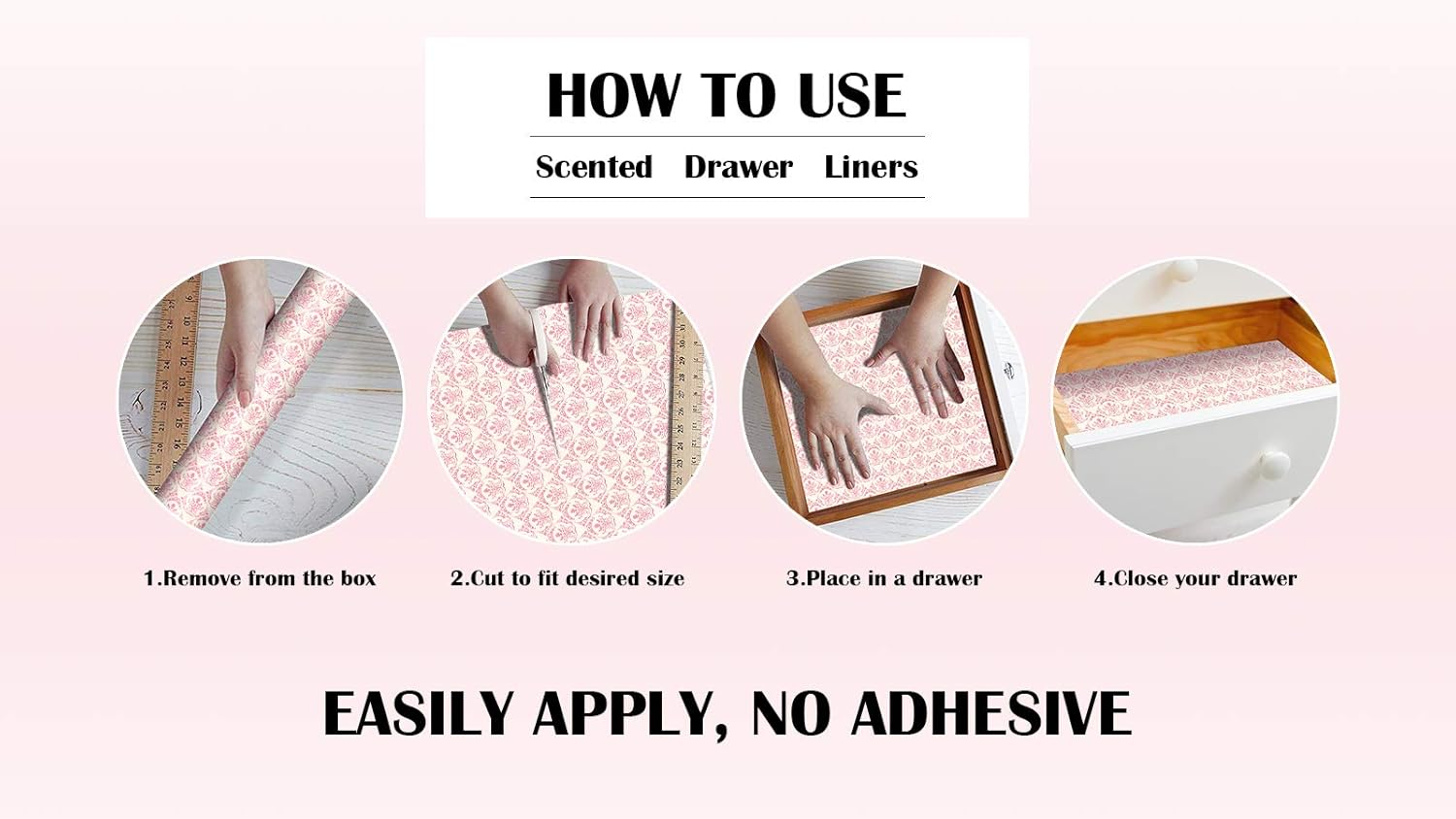 SCENTORINI Rose Sandalwood Scented Drawer Liners 6 Sheets