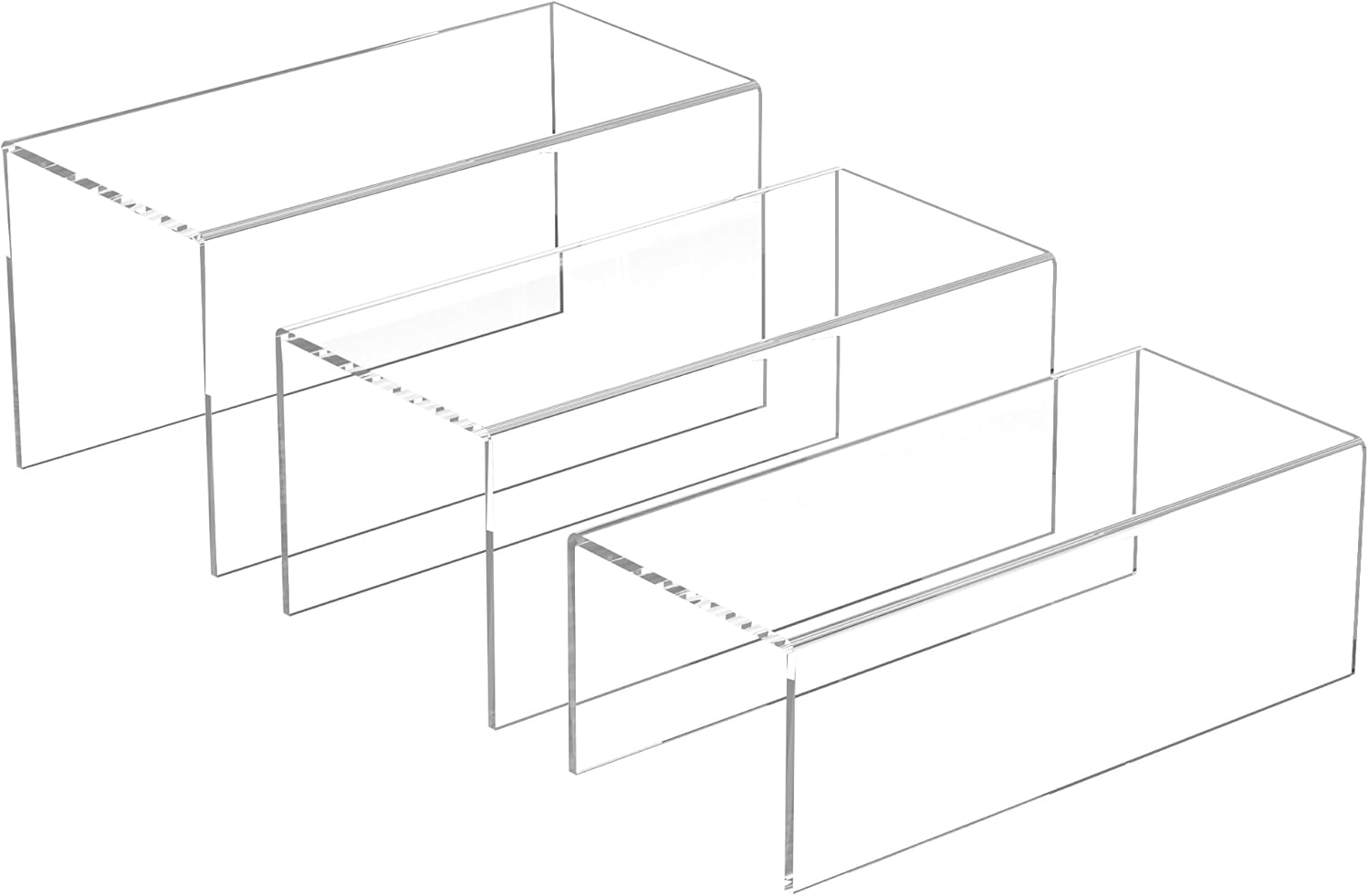 Clear Acrylic Display Risers 3pcs for Collectibles