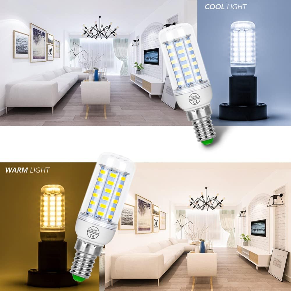 Energy Saving E14 LED Corn Bulbs 4Pack 6000K Daylight White
