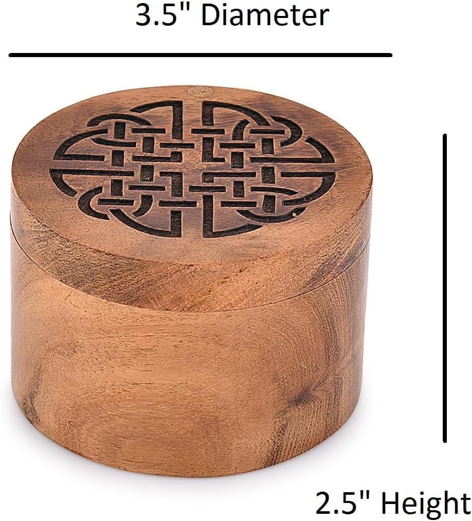 Samhita Decorative Urn Wooden Engraved Urns for Human Ashes