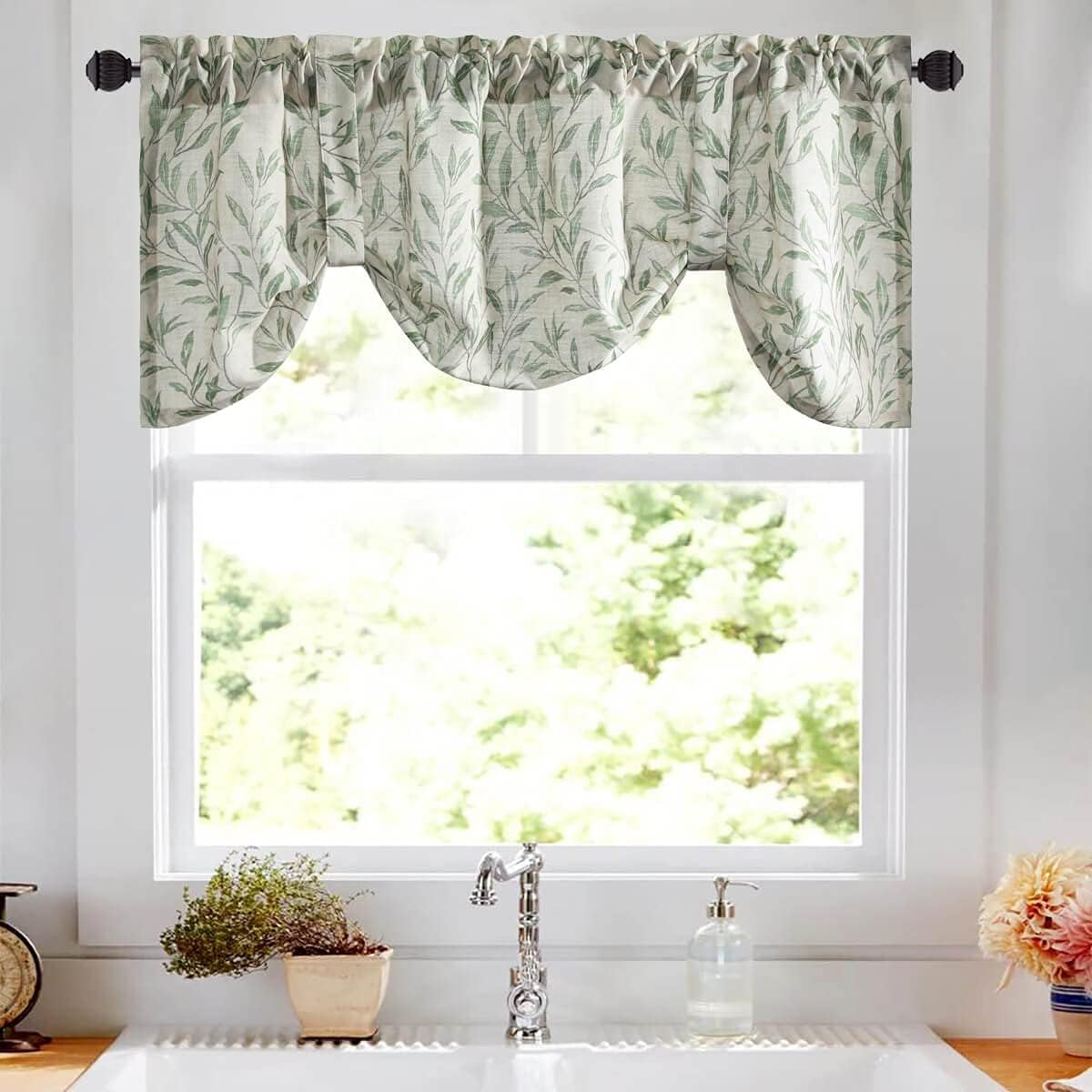 VOGOL Decorative Tie Up Curtains for Girls Room
