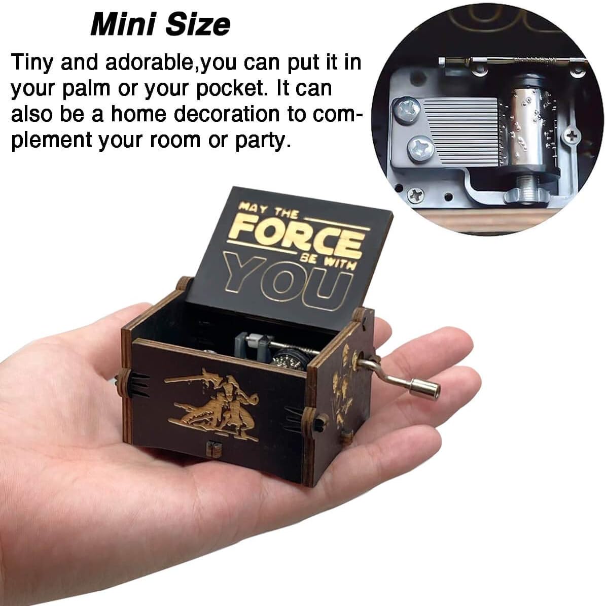 MAD DI Hand Crank Music Box Star Wars Black
