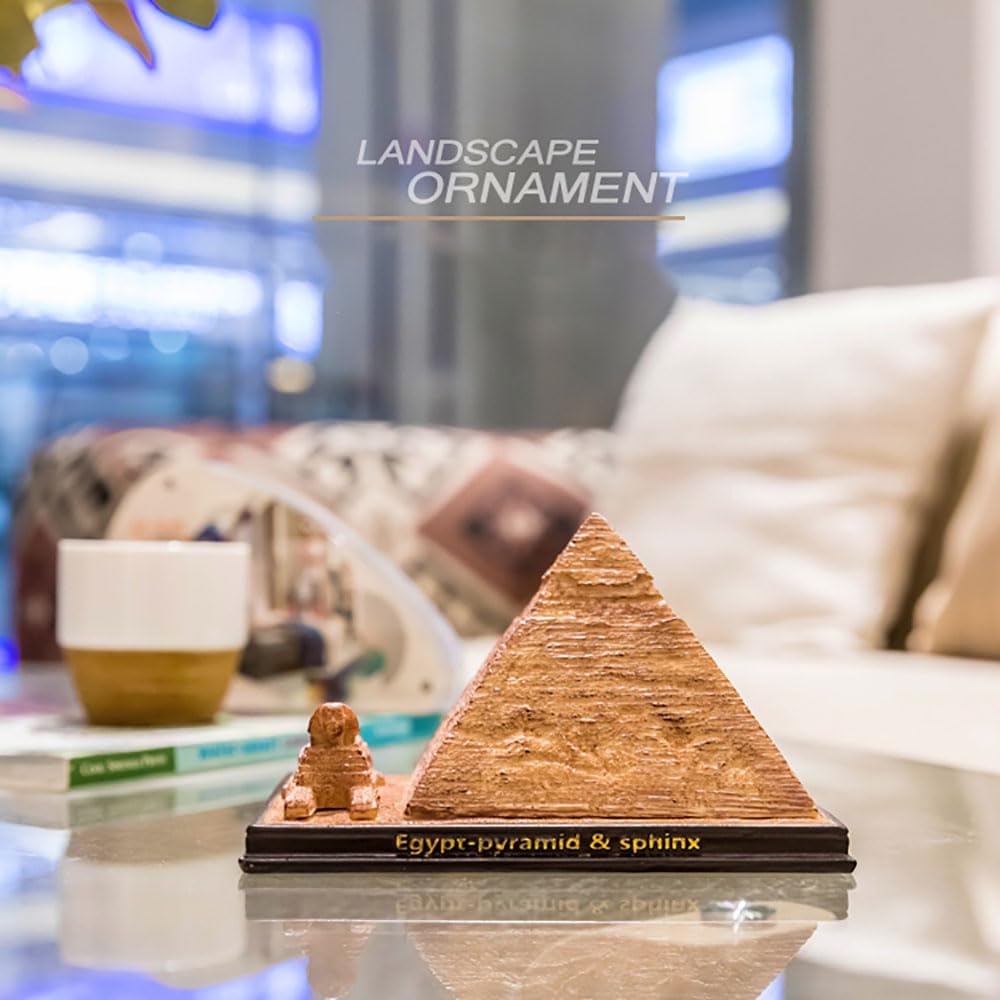 Egyptian Pyramid Statue Model Sphinx Sculpture Collectible Figurine