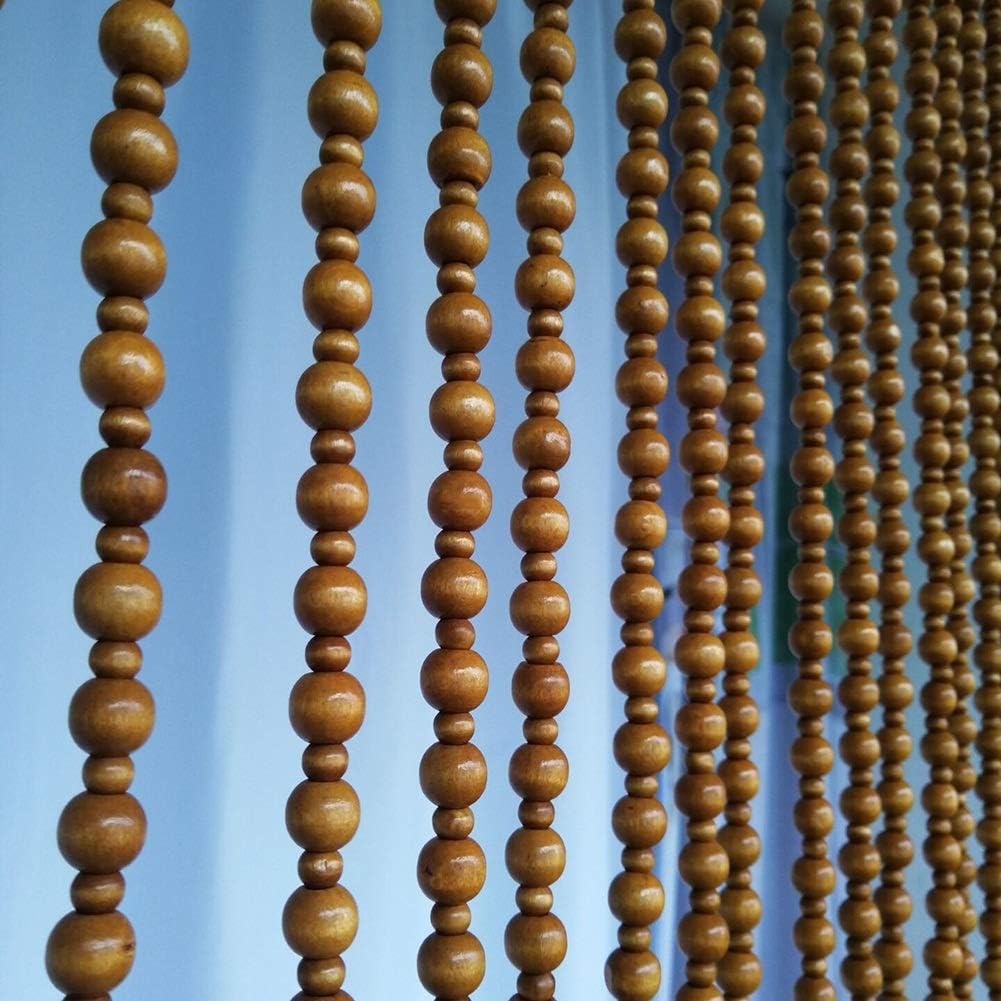 Beaded Curtain Wooden Beads Doorway Decorative Room Divider 1