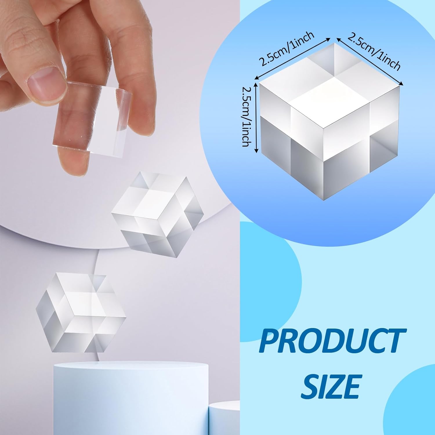 DIVINA VITAE 16Pcs Acrylic Display Risers for Jewelry and Collectibles