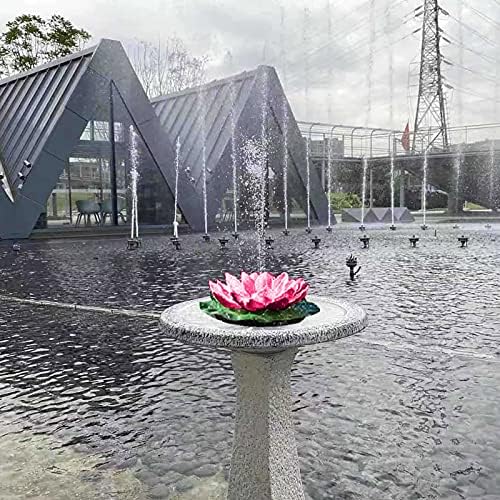Water Fountain Bird Bath Solar Powered with 6 Nozzles