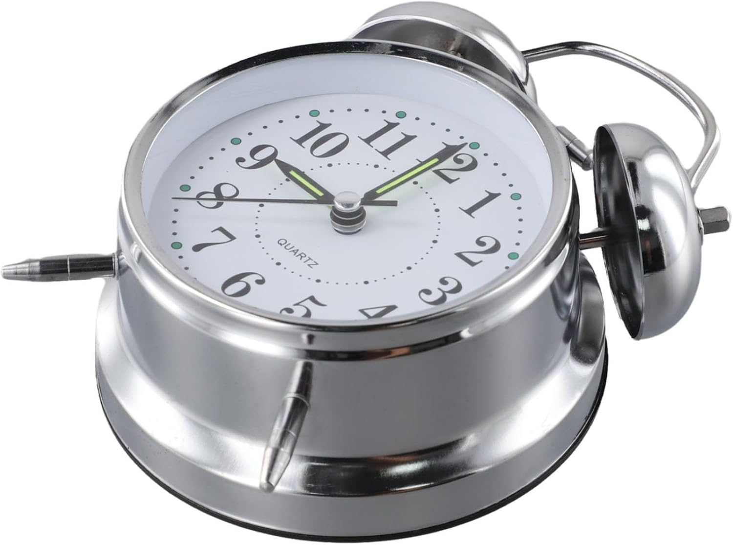 Chrome Finish Double Bell Wind Up Alarm Clock