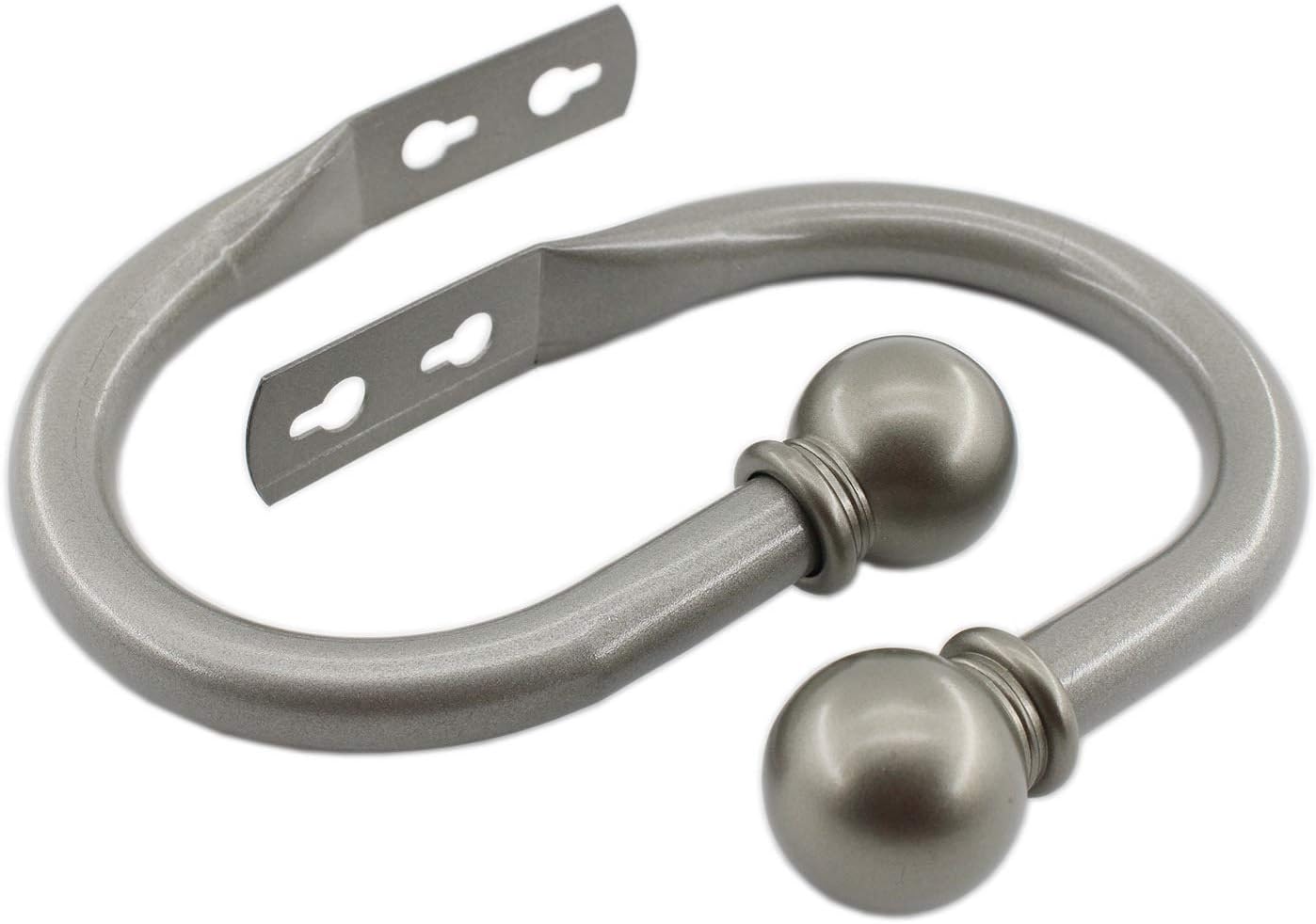 Decorative Curtain Holdbacks with Installation Screws Grey