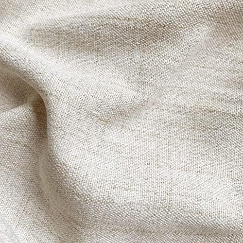 Oindec Faux Linen Valance 54x15 Inch Natural