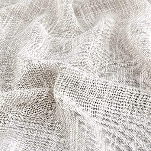 Beda Home Tassel Linen Textured Swag Curtain Valance for Farmhouse Kitchen