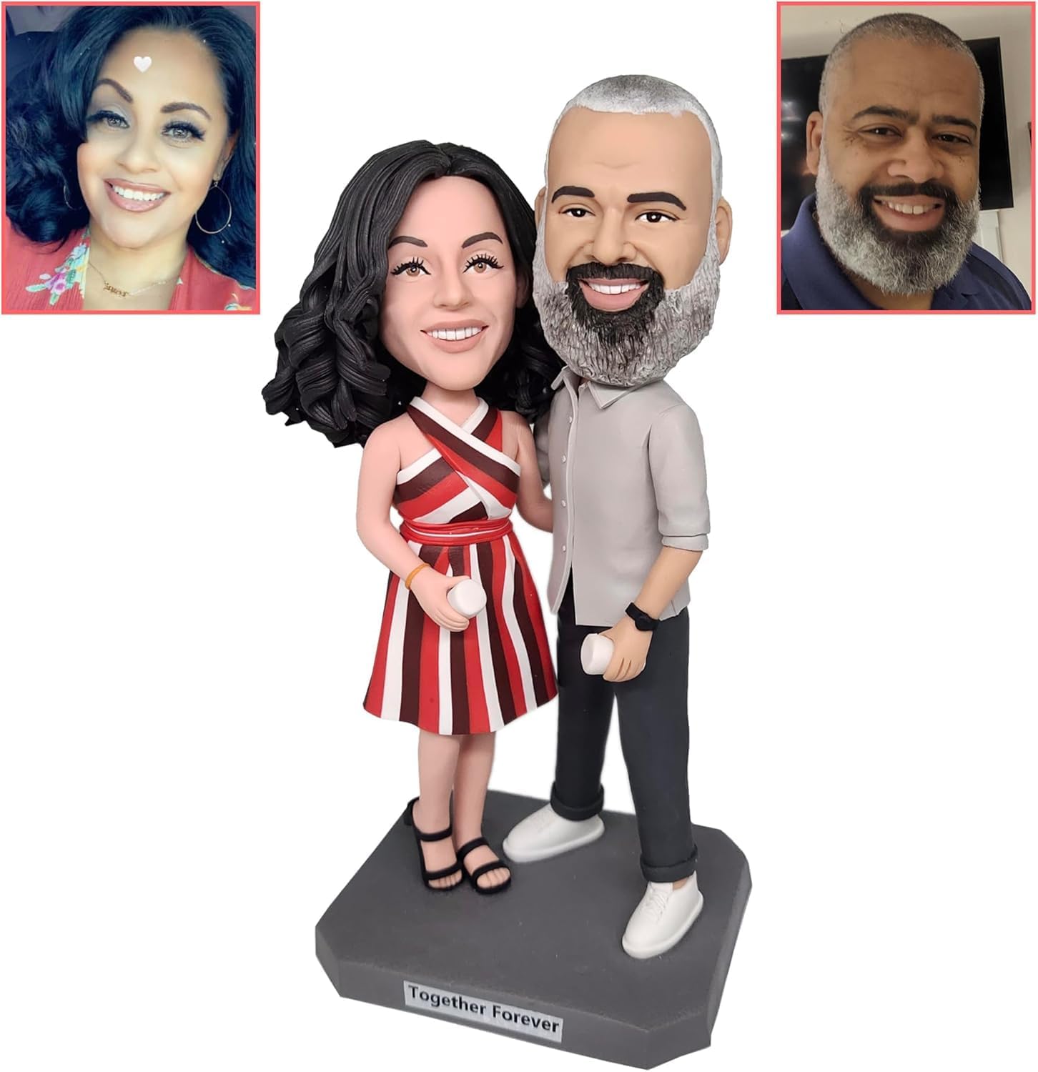 AWZY Custom Bobble Head Figurine for Couples
