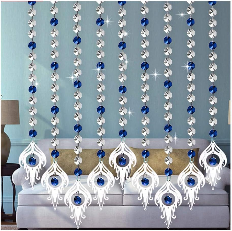25 Strand Crystal Bead Curtain for Doorways and Room Dividers
