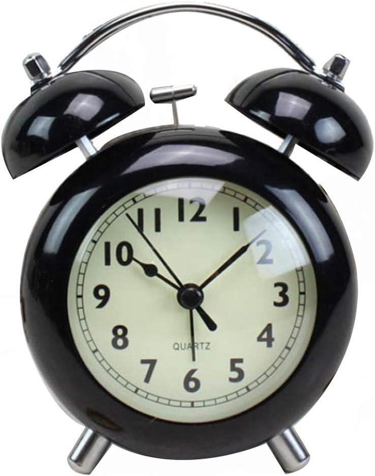 ROCILB Alarm Clock with Night Light and Double Bell