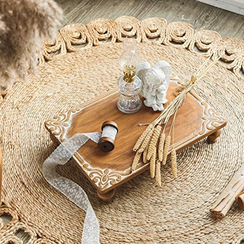 NIKKY HOME Rustic Farmhouse Risers Display Stand