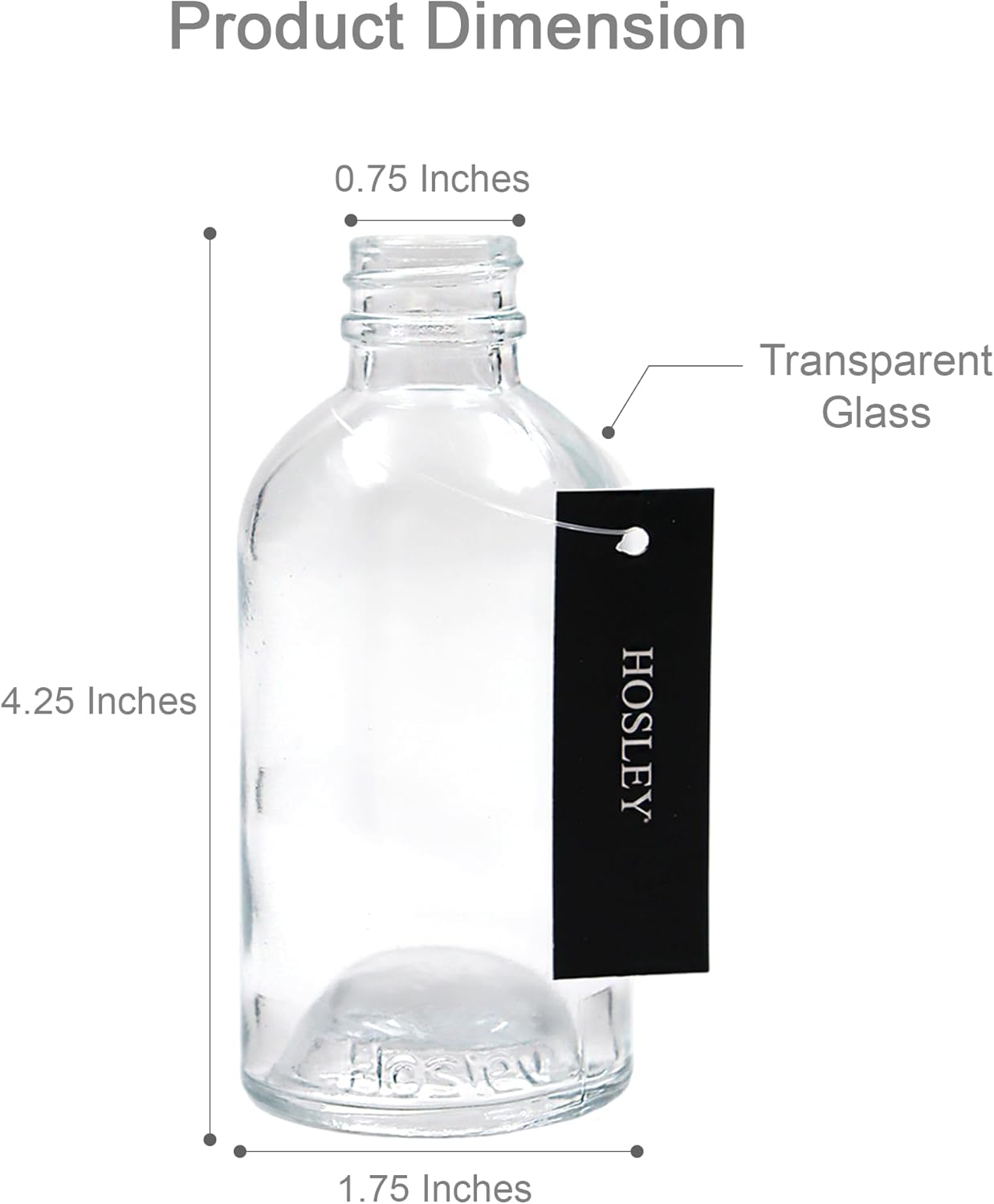 Hosley 4 Pack Refillable Diffuser Bottles 85ml Each