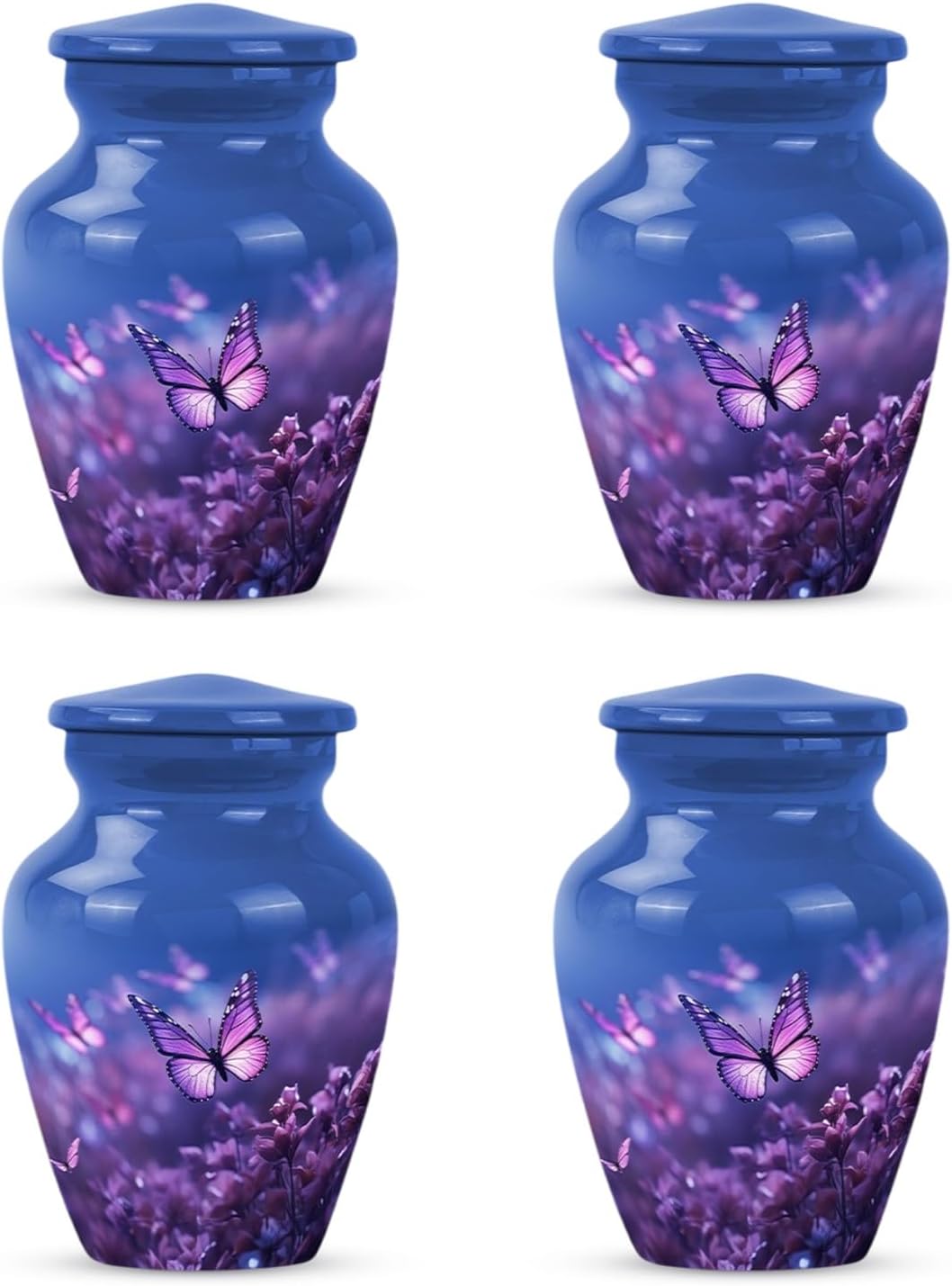 Butterfly Mini Urns for Human Ashes - 3 Inch 4 Pcs