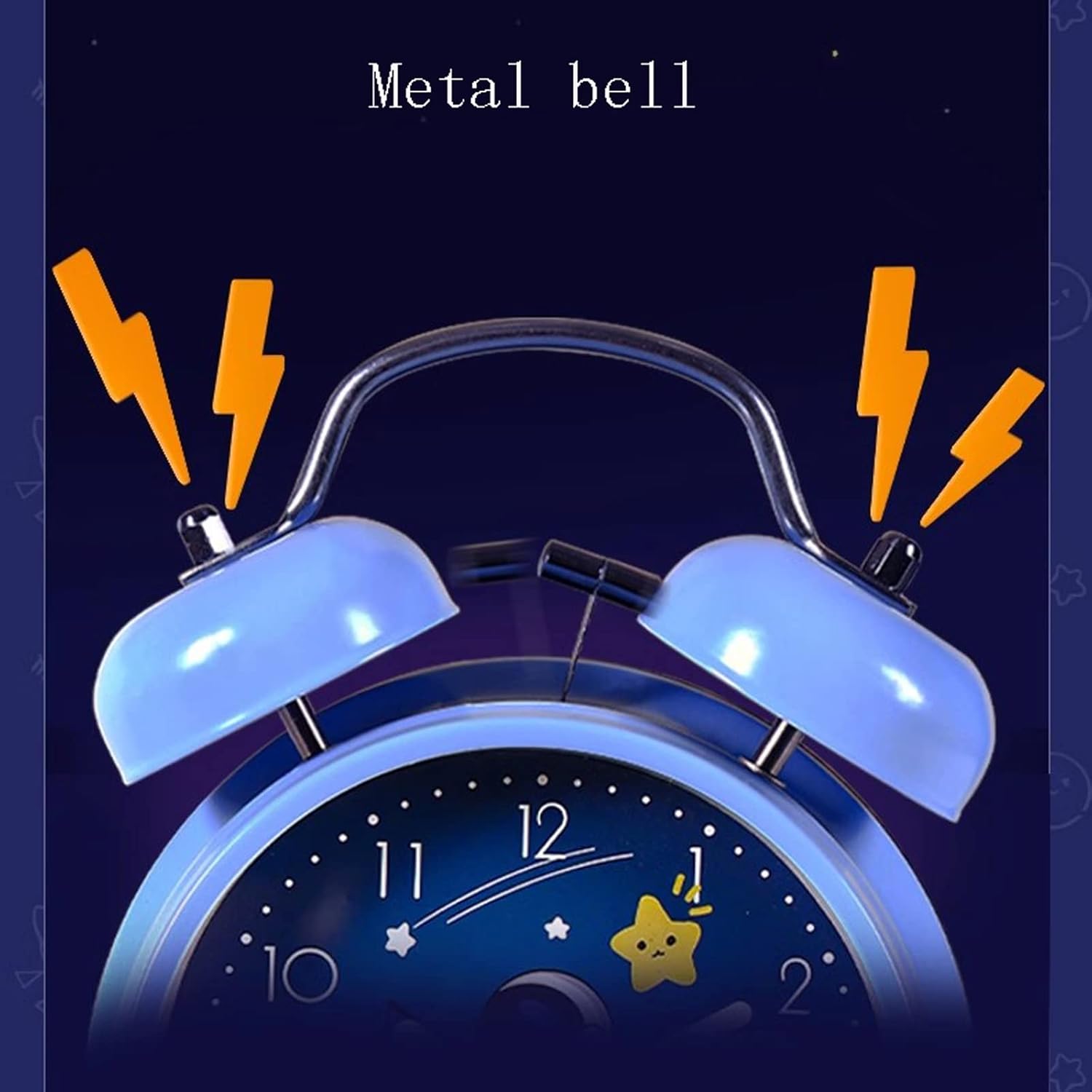 Digital Alarm Clock with Double Bell and Luminous Display