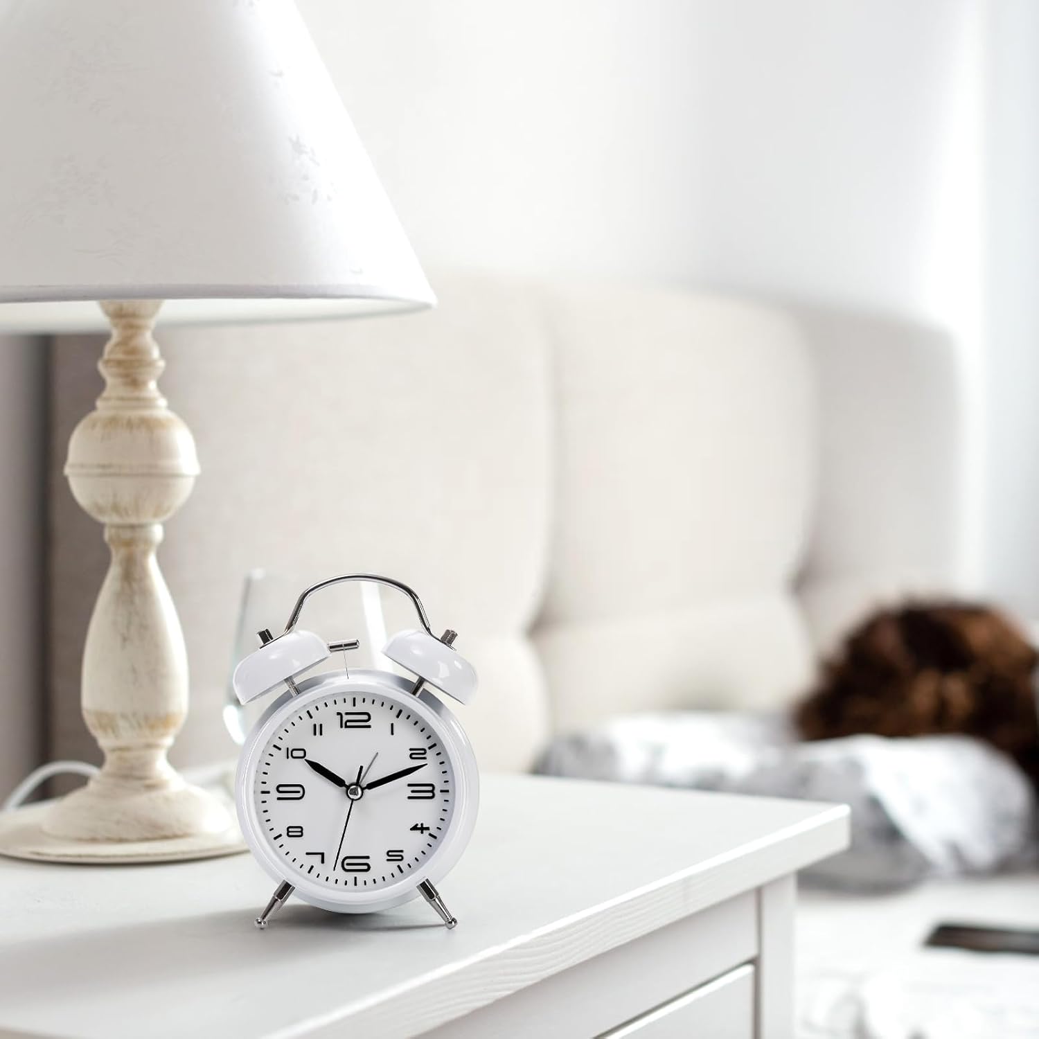 2 Pack Twin Bell Alarm Clock with Backlight