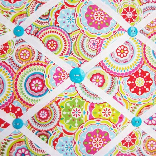 11x14 French Memory Board Mosaic Pink Blue Green