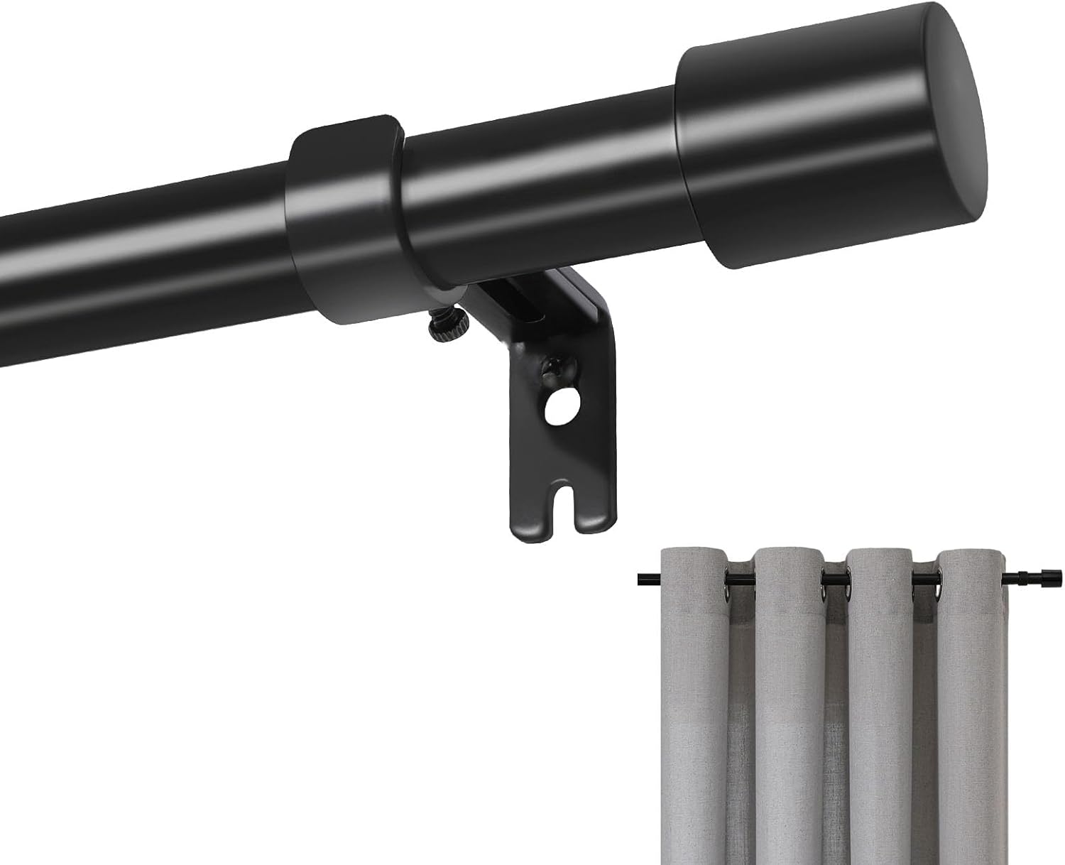 Joydeco Adjustable Curtain Rods 32-120 Inches 1 Inch Diameter