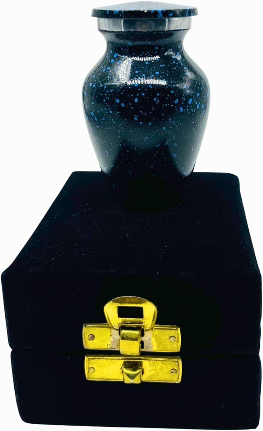 Decorative Urn with Velvet Box and Mini Marble Finish