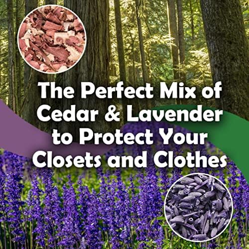 Cedar Chips and Lavender Sachets 20 Pack - Natural Home Fragrance