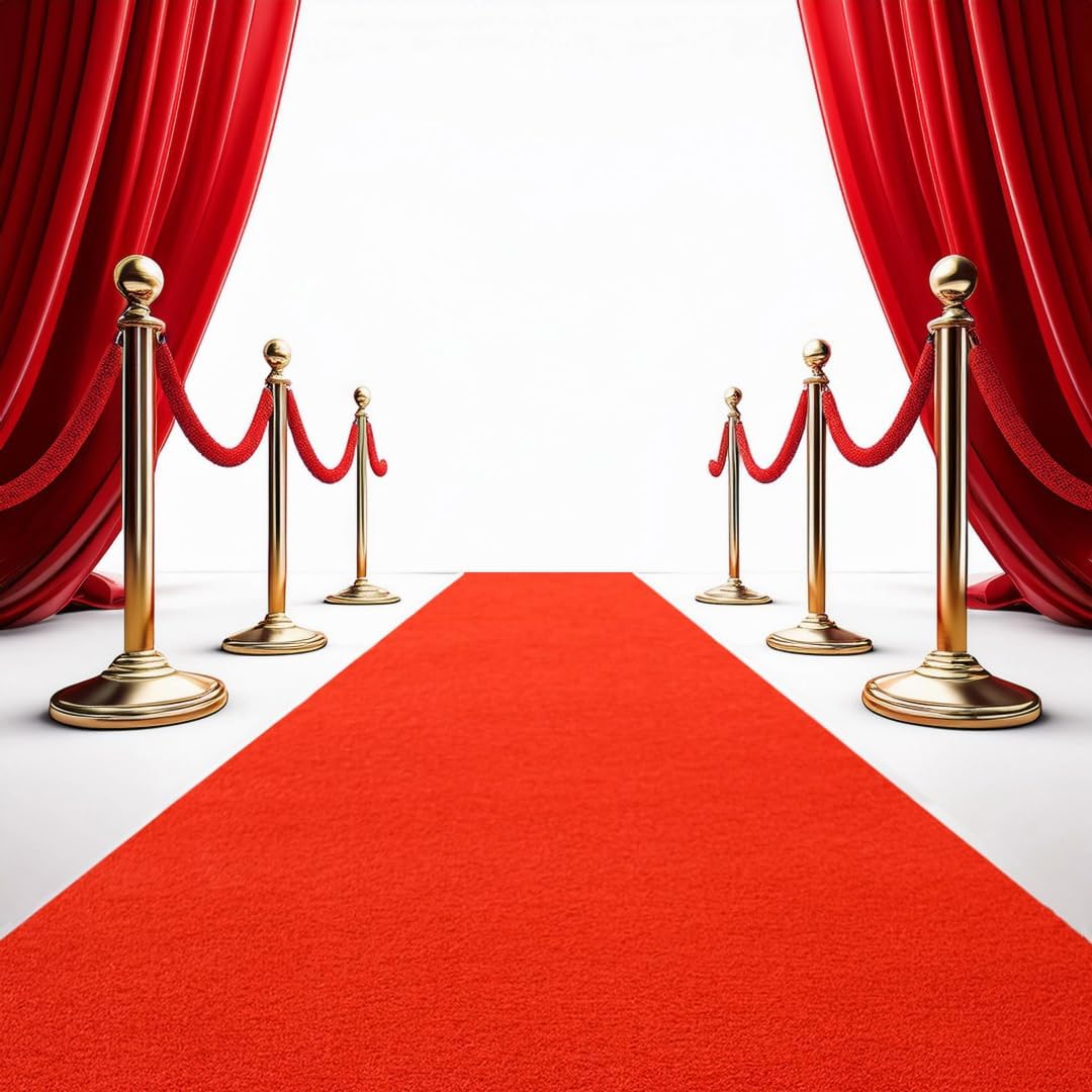 Extra Thick Red Carpet Runner for Party 3x10ft