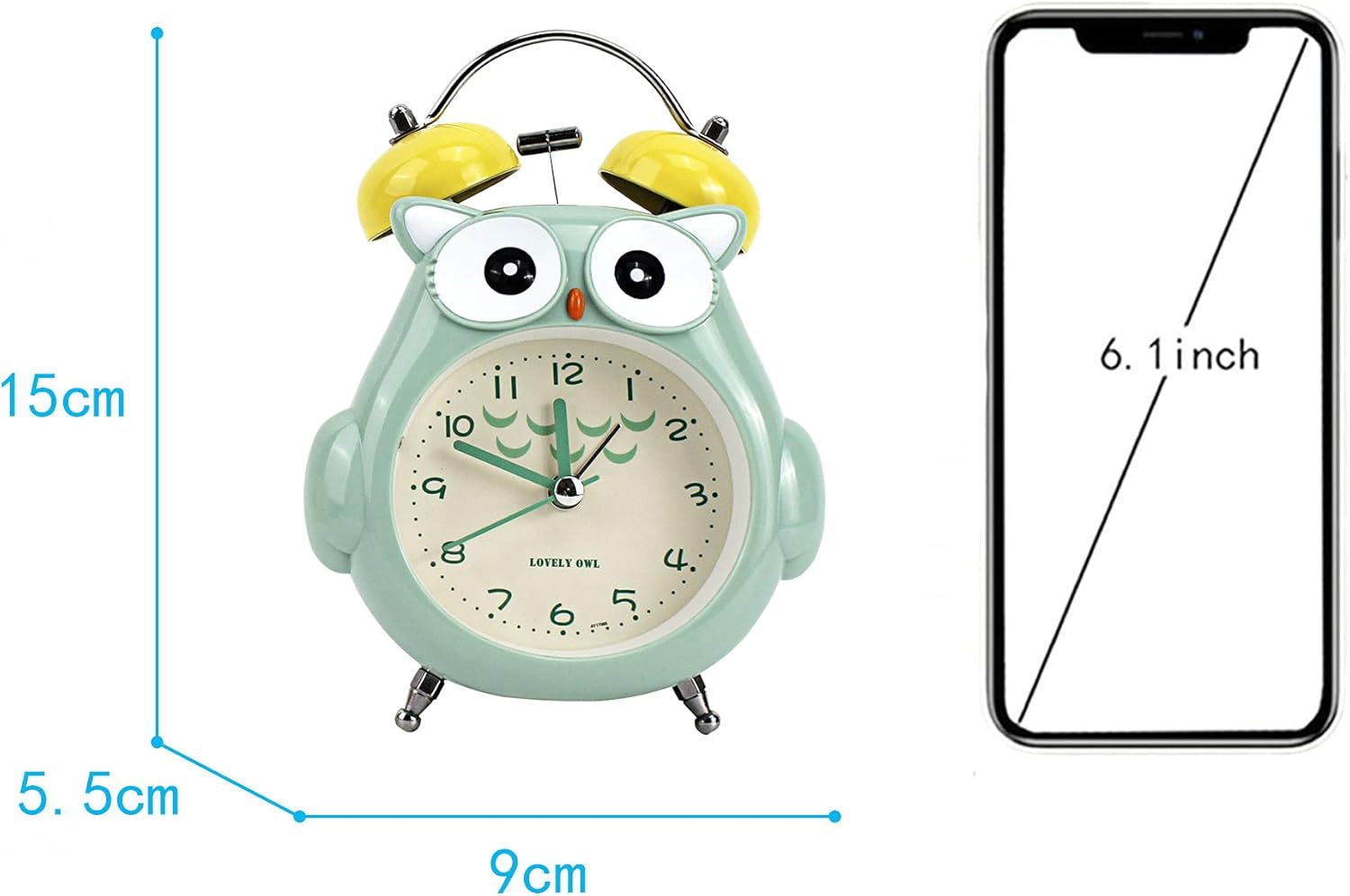 Kids Alarm Clock Cute Owl Design with Night Light