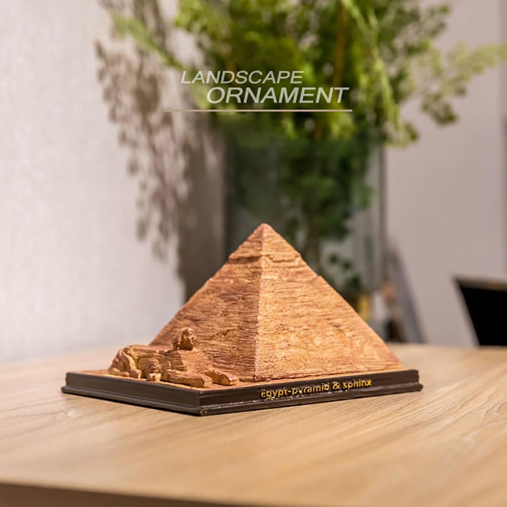 Egyptian Pyramid Statue Model Sphinx Sculpture Collectible Figurine