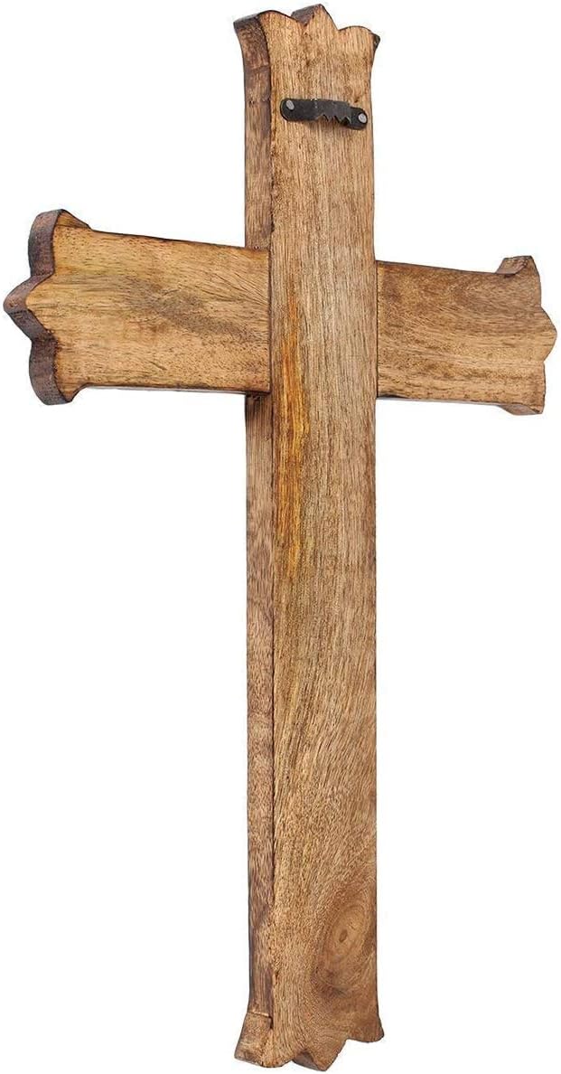 KSJONE 10 Inch Wooden Wall Hanging Cross Decor