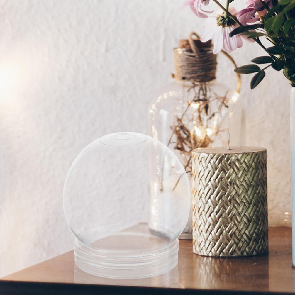 15 Pack 3 Inch Clear Snow Globe Jar DIY Craft Set