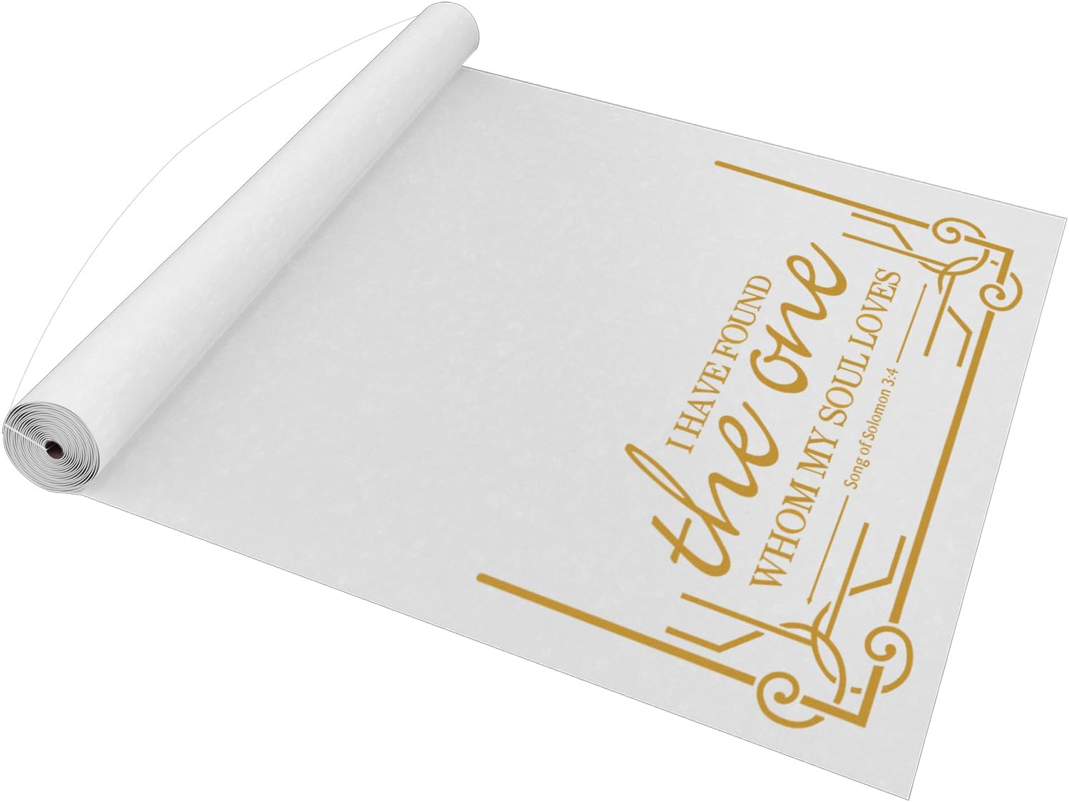 FrenzyBird Aisle Runner 3x50ft Wedding Carpet White Gold