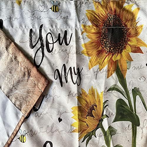 Sunflower Curtains Kitchen Valance 54x18 Rod Pocket