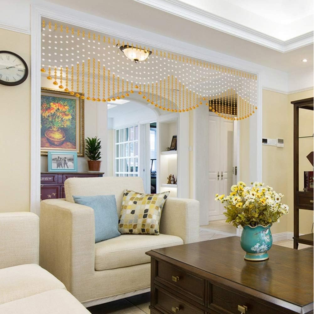 OKUOKA 19 Strands Beaded Door Curtain for Room Dividers
