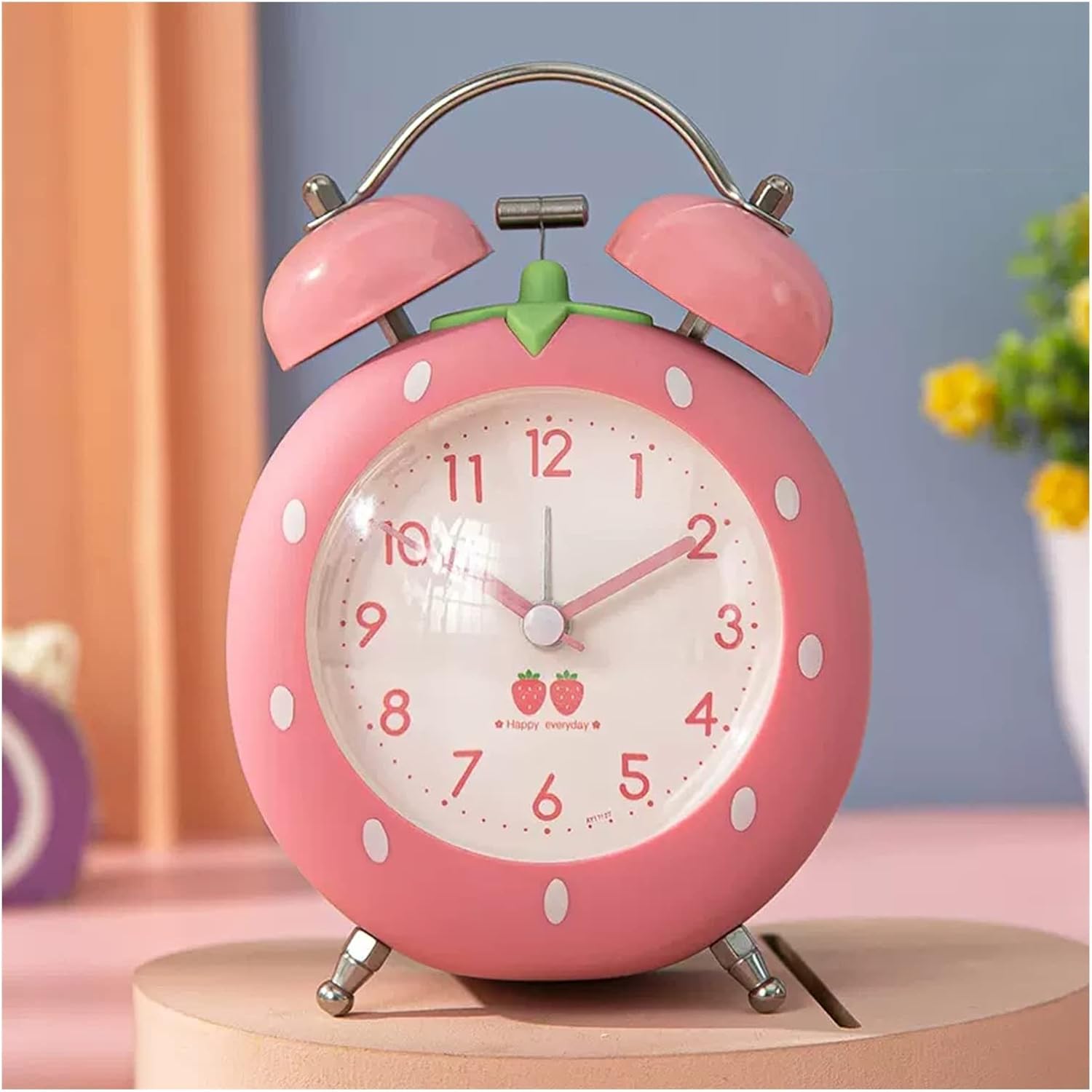 SUNESA Kids Alarm Clock Double Bell Night Light Desk Clock