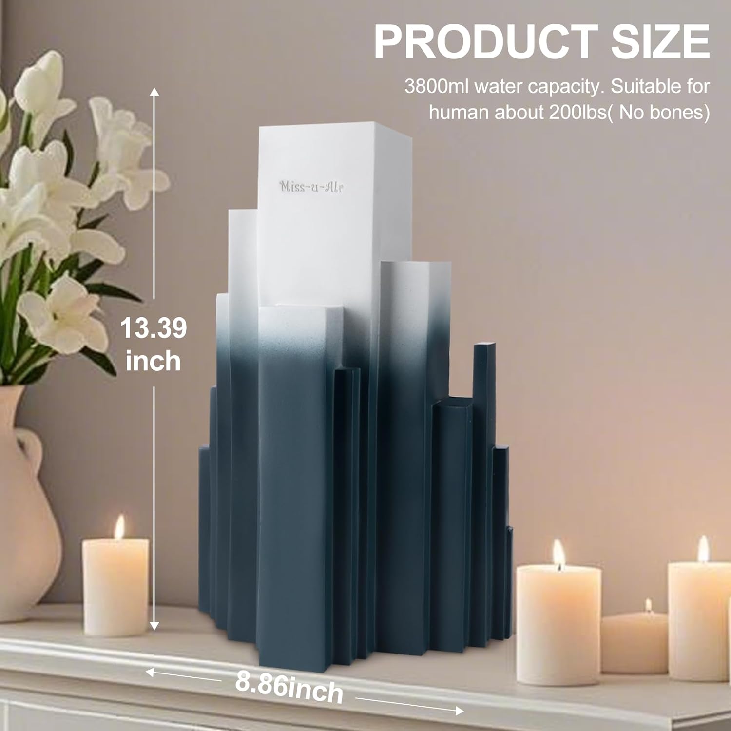 Modern Resin Mountain Peak Cremation Urn for Adult Male Ashes