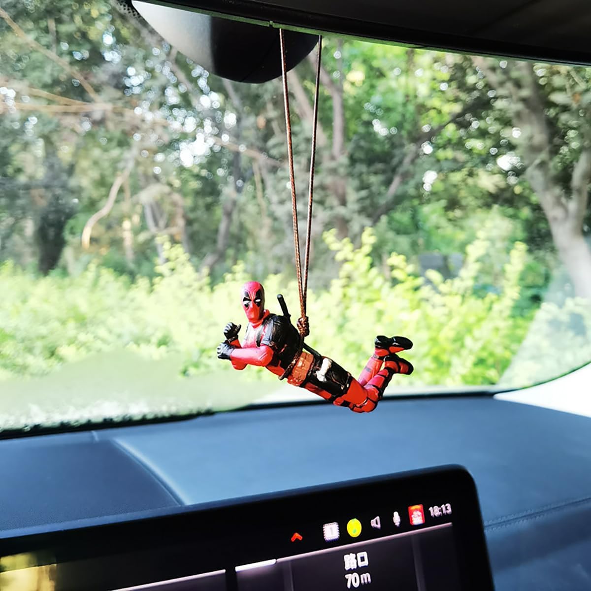Funny Anime Car Mirror Hanging Car Interior Decor