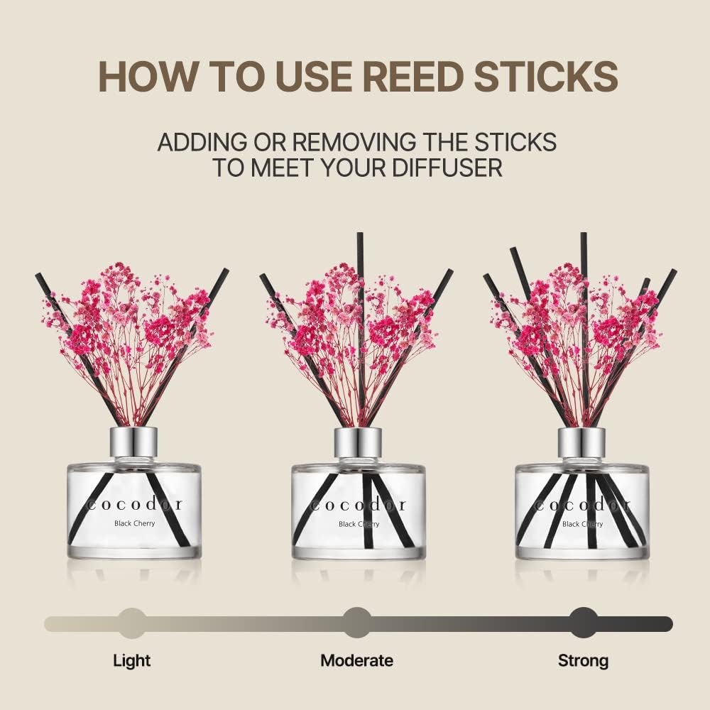 Cocodor Flower Reed Diffuser Set with White Jasmine Scent