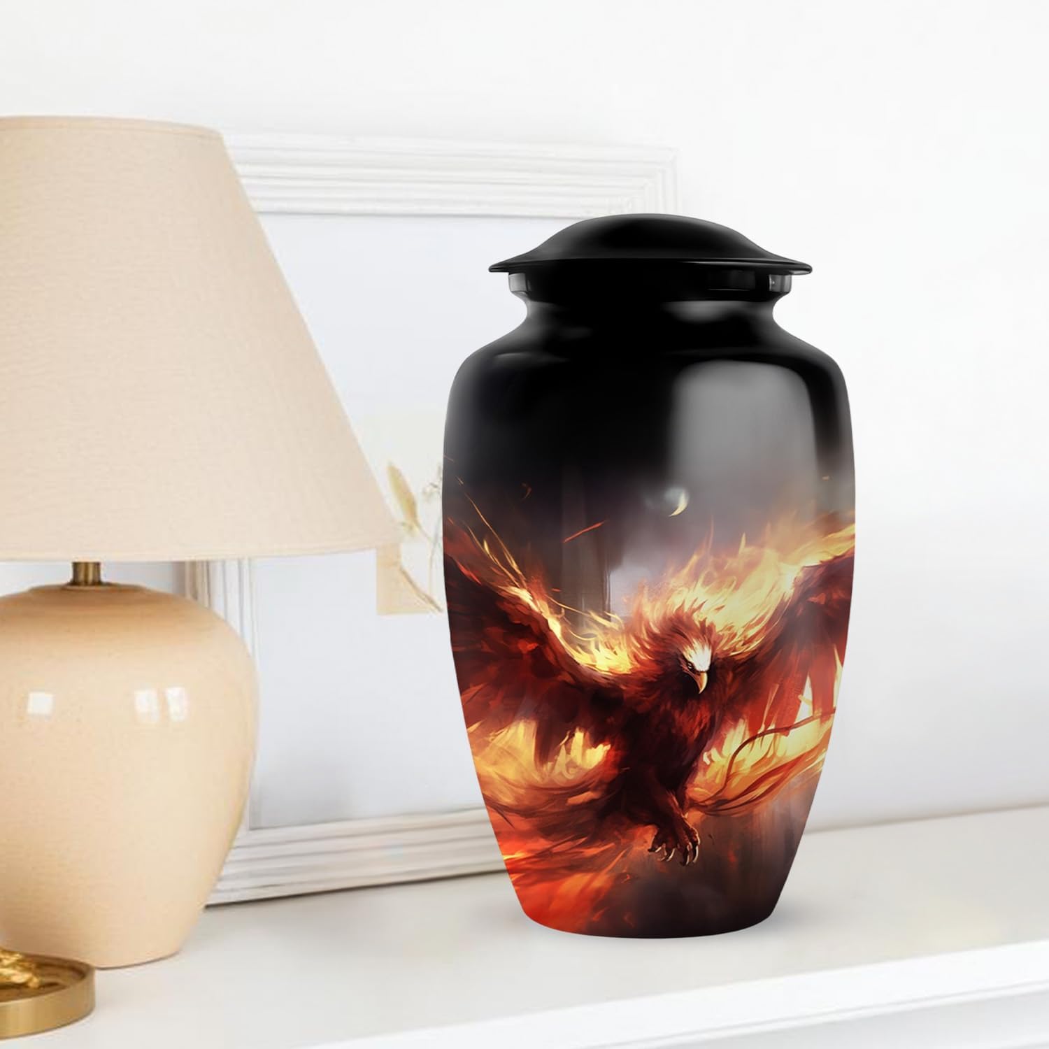 Phoenix Large Urns for Human Ashes - 10 Inch Cremation Memorial Urn
