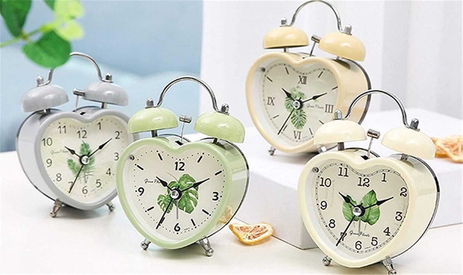 Metal Silent Alarm Clock with Nightlight