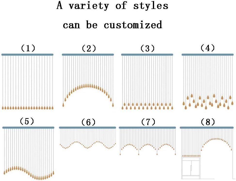 OKUOKA Crystal Glass Bead Curtain for Living Room Decor