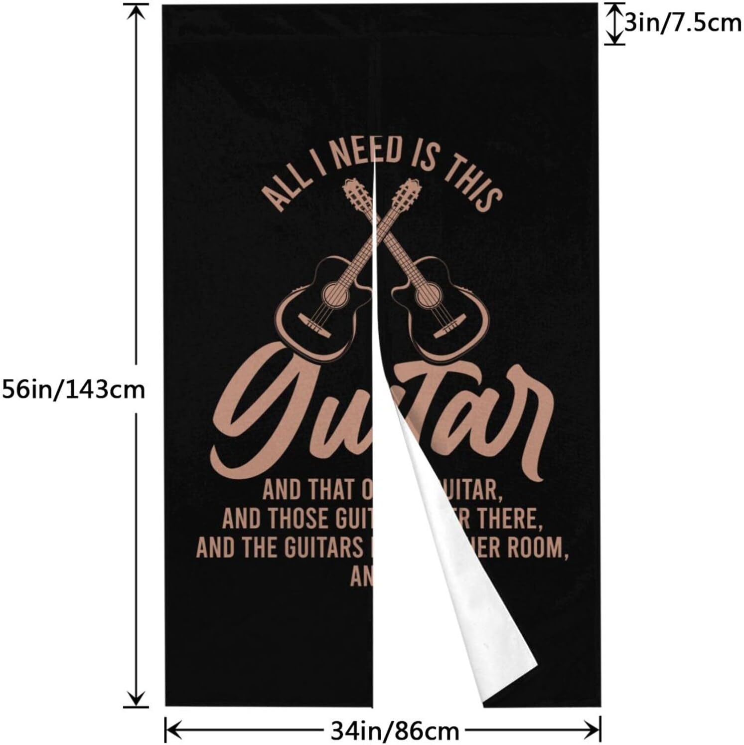 All I Need Is This Guitar And That Other Guitare Blackout Curtains