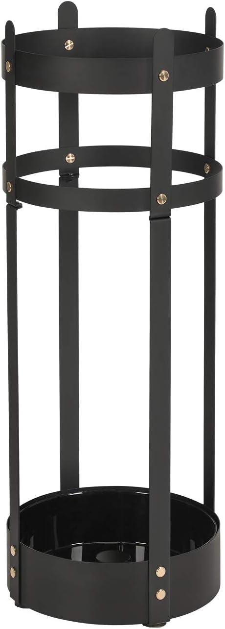 SONGMICS Steel Round Umbrella Stand with Drip Tray